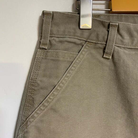 Carhartt B11 Original Dungaree Work Pants 32x32 — Khaki Duck Canvas Utility - Picture 3 of 10